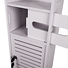 Шафка для ванної Ruhhy 25763 — вузька колонна, біла, з тримачем і замком, фото 5