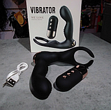 Чоловічий вібромасажер для анальної стимуляції з пультом, Стимулятор простати з вібрацією, Інтимні іграшки, фото 9