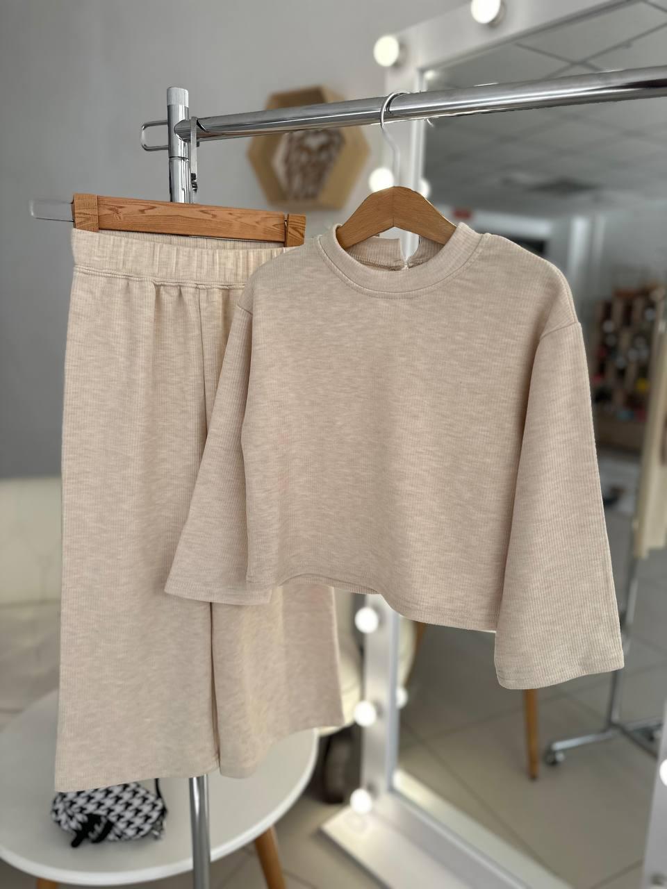 Комплект для дівчинки 2-а Кофта та штани Молочний 8053, Happy Star, Молочний, Дівчинка, Весна Осінь, 116, фото 1