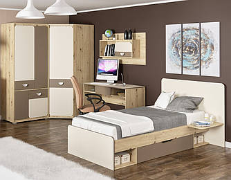 Дитяча кімната з ліжком Ламі Меблі Сервіс Артізан/Шампань/Латте