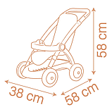 Коляска лялькова Smoby Baby Nurse Теракотова пудра, фото 6