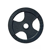 Диск для олімпійської штанги з хватами млинець для штанги на олімпійський гриф GoodLift 20 кг діаметр 51 мм, фото 2