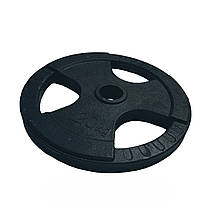 Диск для олімпійської штанги з хватами млинець для штанги на олімпійський гриф GoodLift 20 кг діаметр 51 мм, фото 3