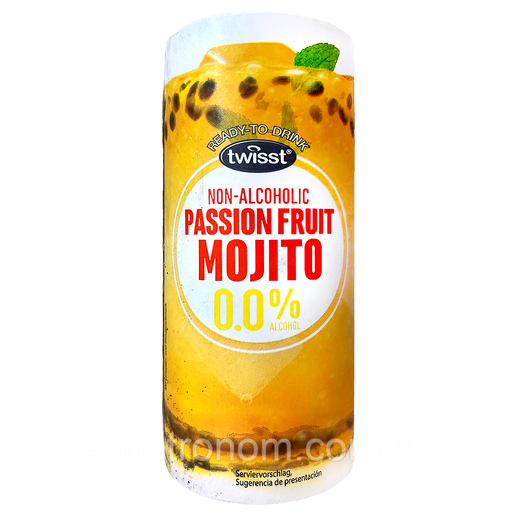 Коктейль безалкогольний мохіто з маракуйєю Твіст Twisst passion fruit mojito 240ml 12шт/ящ (Код: 00-00017876), фото 1