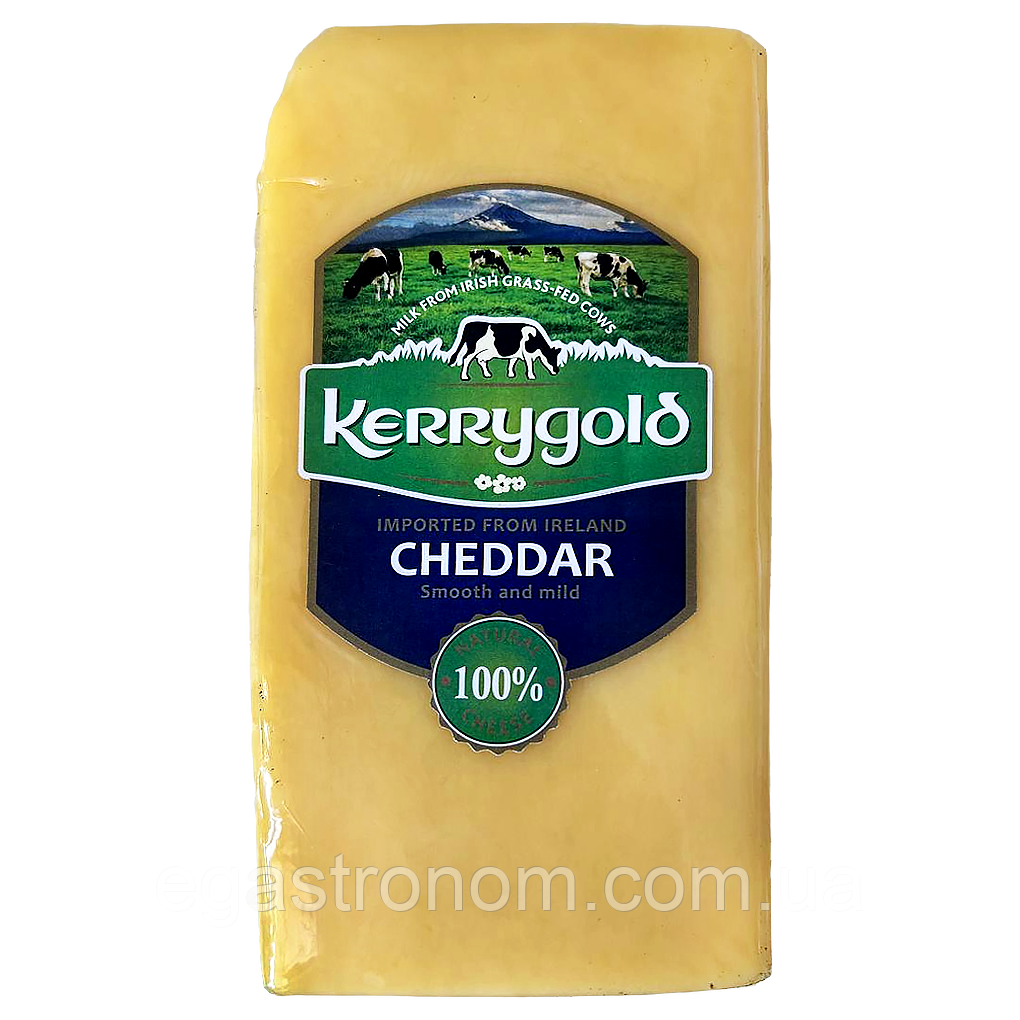 Сир чеддер Керіголд Cheddar Kerrygold 1,2kg 10шт/ящ (Код: 00-00017892)