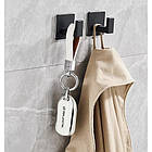 Настінні самоклеючі гачки Ruhhy 24649 — 4 шт, чорний матовий, до 5 кг, фото 9