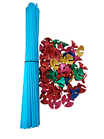 Палички для куль декоративні 50 штук 40 см різнобарвний