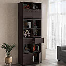 Полиця стелаж для кімнати з ламінованого ДСП шириною 80 см Стелажі з висувними ящиками і полицями, фото 3