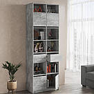 Полиця стелаж для кімнати з ламінованого ДСП шириною 80 см Стелажі з висувними ящиками і полицями, фото 5