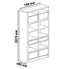 Полиця стелаж для кімнати з ламінованого ДСП шириною 80 см Стелажі з висувними ящиками і полицями, фото 6