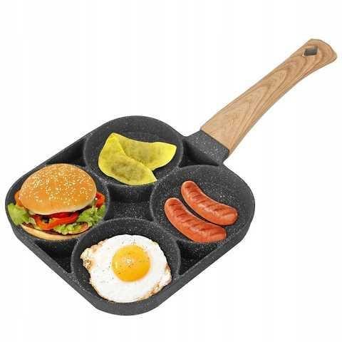 Порційна сковорода на 4 відділення для млинців і яєчні, фото 1