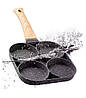 Порційна сковорода на 4 відділення для млинців і яєчні, фото 3