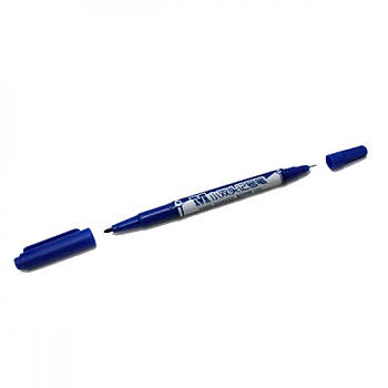 Маркер М6151 Aodemei перманентний двосторонній тонкий синій 645689 G-Rich