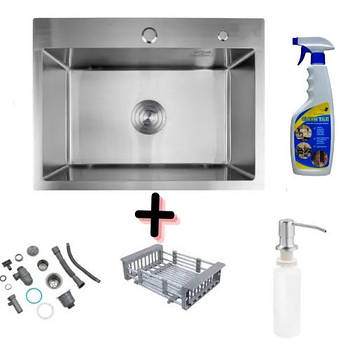 Кухонна мийка Kroner KRP Gebürstet - 5843HM (3,0/1,0 мм) Мийка для кухні з нержавійки