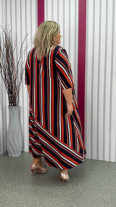 Легка вільна сукня "Дельта" великого розміру 62-64 66-68 70-72 74-76, фото 3