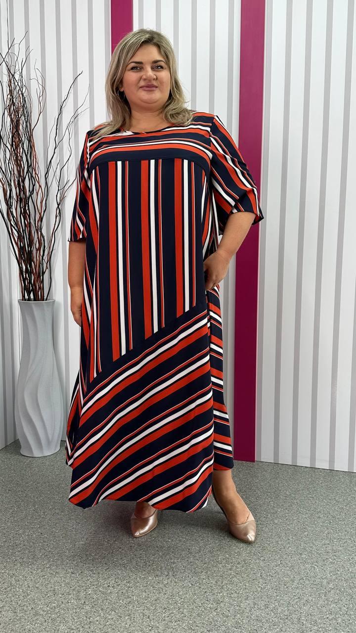 Легка вільна сукня "Дельта" великого розміру 62-64 66-68 70-72 74-76