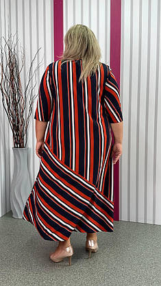 Легка вільна сукня "Дельта" великого розміру 62-64 66-68 70-72 74-76, фото 5