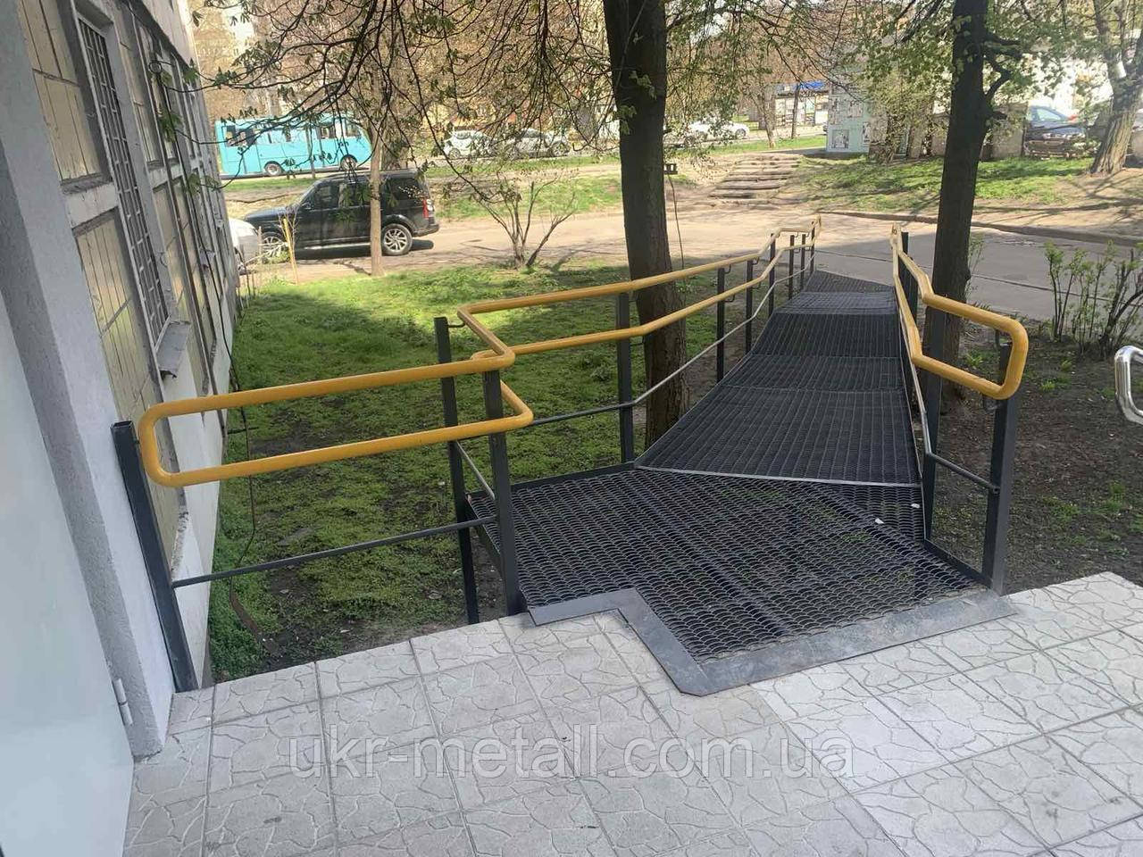 Пандус для інвалідів, огорожа для школи, фото 1