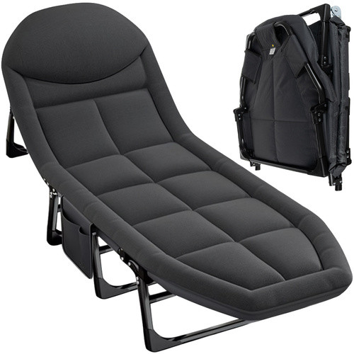 Туристична складна ліжанка Trizand 25380 — 200 × 65 × 30 см, 150 кг, регульований підголівник, фото 1