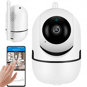 Бездротова IP камера відеоспостереження, з WIFI та ІЧ підсвічуванням / Поворотна внутрішня камера