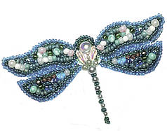 Набір для вишивки бісером, Брошка "Бабка", 11х6,5 см