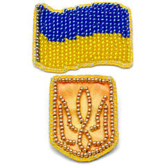 Набір для вишивки бісером, Брошки "Національна символіка", 2 шт