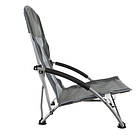 Складне пляжне кресло Trizand 23923 — сіро‑оксфорд, низьке, до 100 кг, фото 3