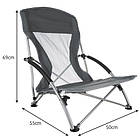 Складне пляжне кресло Trizand 23923 — сіро‑оксфорд, низьке, до 100 кг, фото 2