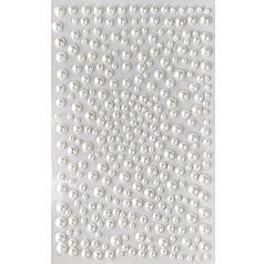 Напівперлини самоклеючі - Білі (320 штук)