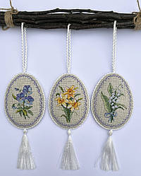 Набір для створення вишитої іграшки "Квіти весни", 7х10,5 см, 3 шт