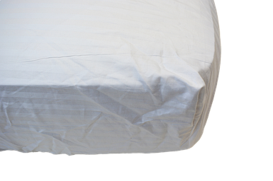 Простирадло на резинці Сатин Страйп Біле