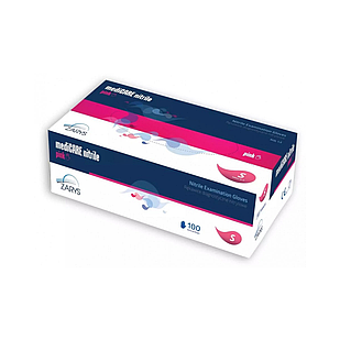 Рукавички нітрилові mediCare Pink,100 шт/уп, розмір XS