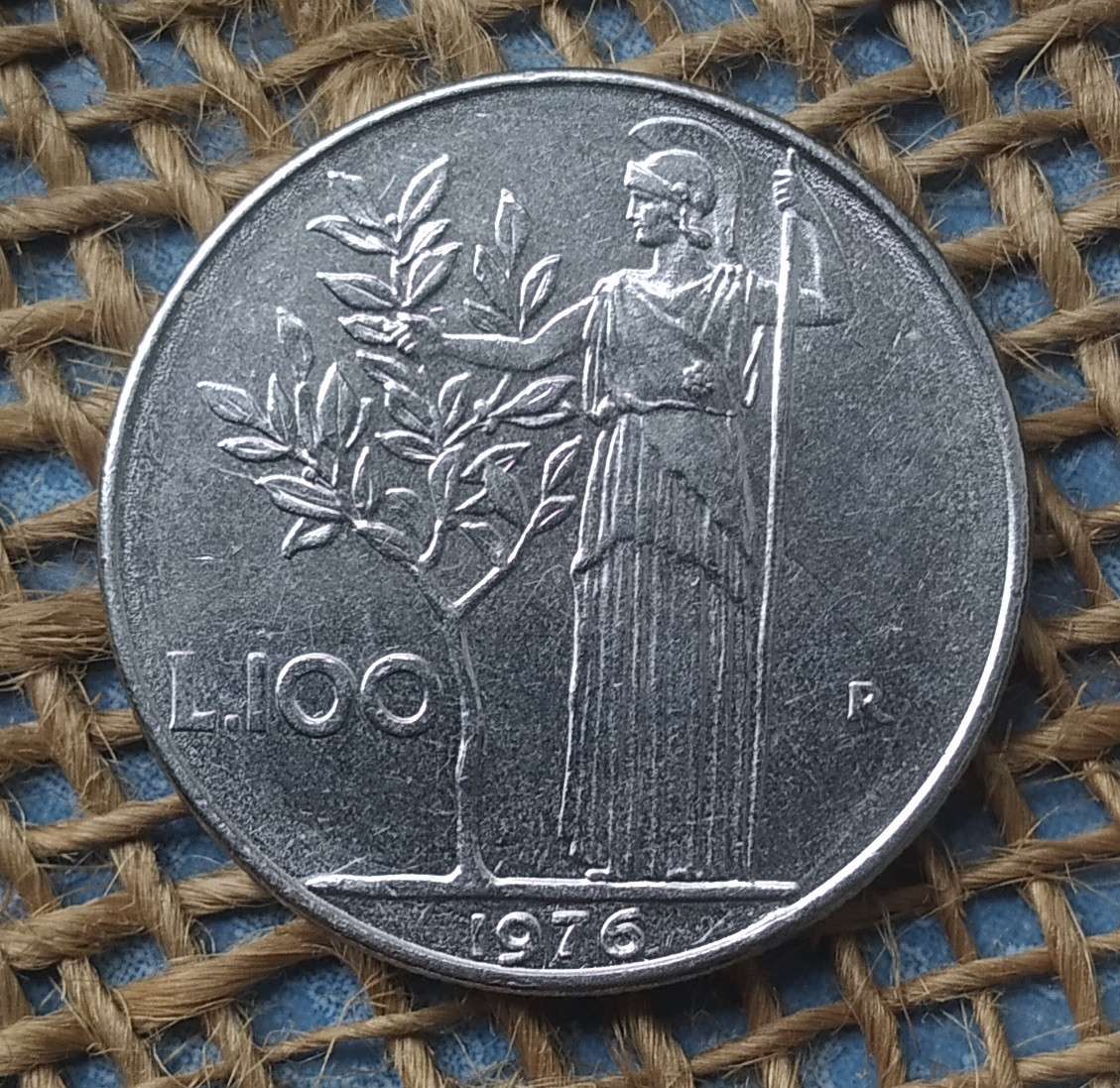 100 лiр 1976 року. Iталiя, фото 1