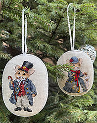 Набір для створення вишитої іграшки "Мишки", 10х13,5 см, 2 шт