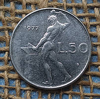 50 лiр 1977 року. Iталiя