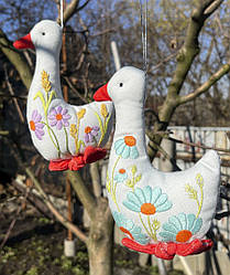 Набір для створення вишитої іграшки "Гусочки", 10х15 см, 2 шт