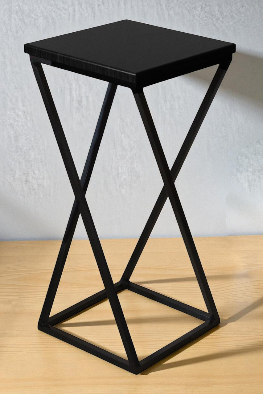 Барний табурет лофт 65 см Вектор чорний/чорний, фото 1