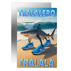 Металевий постер Tralalero Tralala/Тралалеро Тралала 20×30 см – глянсове покриття