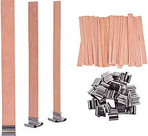 Гніт дерев’яний з тримачем, 12 см — набір 5 шт