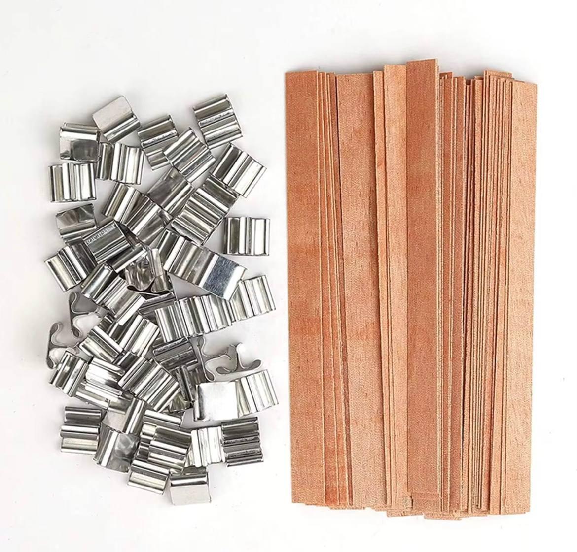 Набір із 10 дерев’яних ґнотів із тримачем, 12 см, фото 1