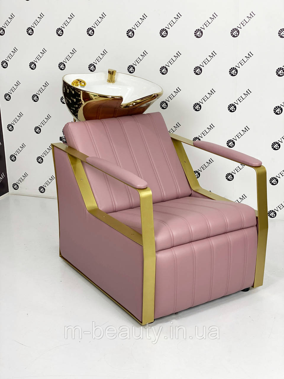 Bronx Lux Gold - елегантна мийка з кріслом для перукарського залу