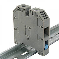 ЗНІ 25 мм2 сірий затискач набірний GISELT, затискна клема, гвинтова G MRK25-Grey сполучний на DIN рейку