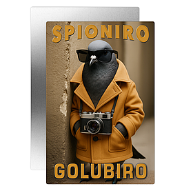 Металевий постер Shpioniro golubiro/Шпіоніро голубіро 20×30 см – глянсове покриття