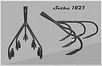 Культиватор ручной универсальный Sotka 1827 для сада, огорода, грядок и обработки земли, металлический ручной культиватор