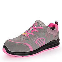 Женские рабочие кроссовки Venus S1 ESD Procera с металлической защитой розово-серые