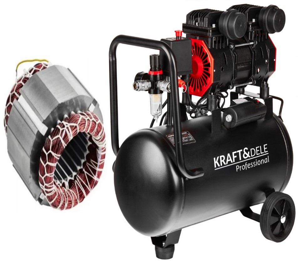 Компресор безмасляний 50л. 8 бар 290 л/хв. Kraft&Dele KD1386 1500W Польща, фото 1