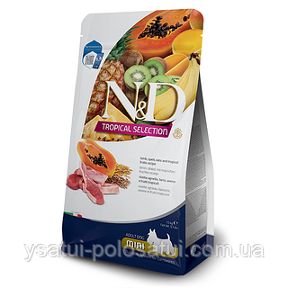 Фармина сухой корм N&D TROPICAL SELECTION LAMB ADULT MINI с ягнем и тропическими фруктами, 1,5 кг, 42316