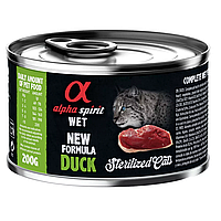 Alpha Spirit Duck Sterilized Cat Повнораціонний вологий корм з качкою для стерилізованих котів - 200 г