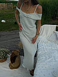 Літня сукня максі на бретелях із зав'язками та відкритою спиною (р. 42, 44) 83036048, фото 8