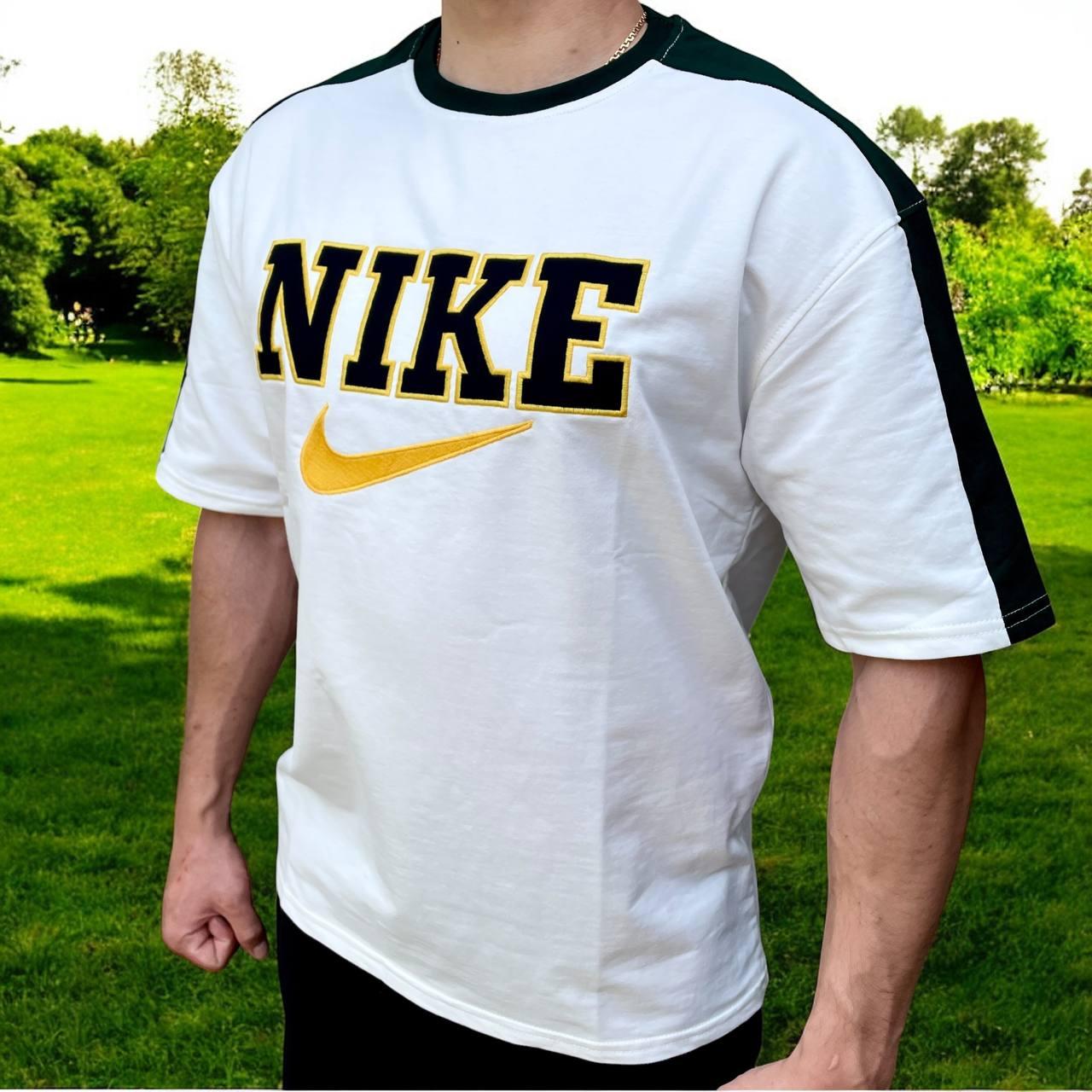 Футболка молодіжна стильна Nike Oversize, літні чоловічі повсякденні футболки Найк, фото 1